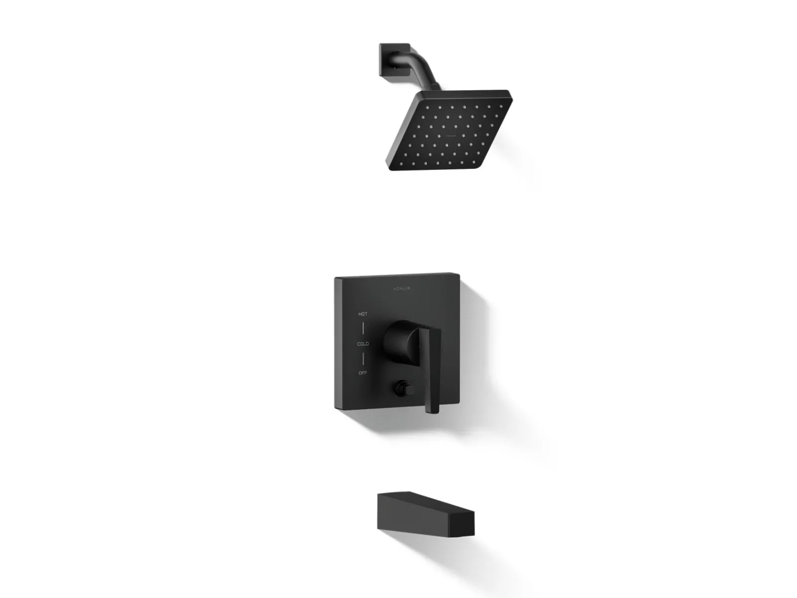 Rite-Temp® bath and shower trim kit with push-button diverter, 2.5 gpm^Kohler Hot