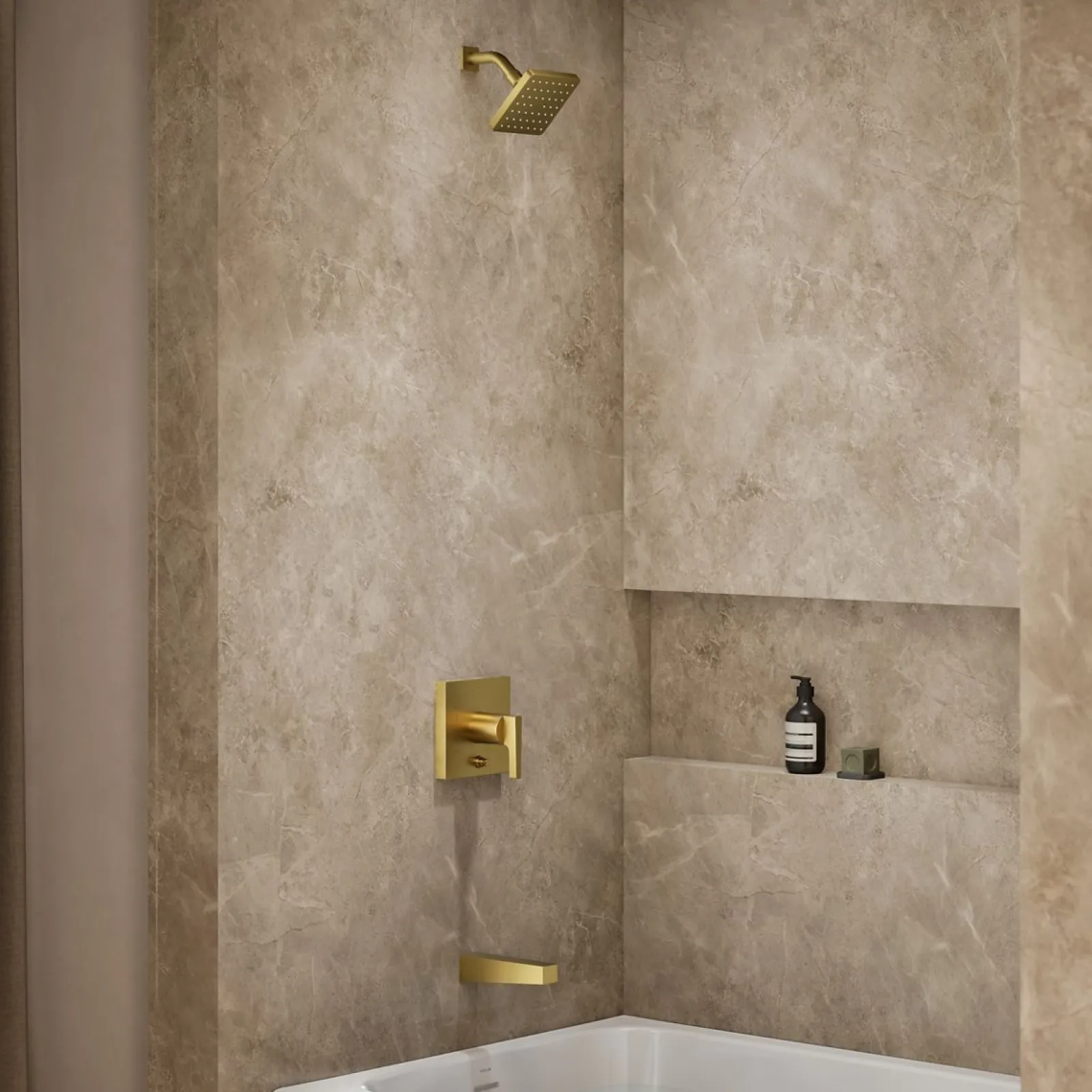 Rite-Temp® bath and shower trim kit with push-button diverter, 2.5 gpm^Kohler Hot