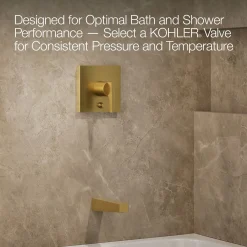 Rite-Temp® bath and shower trim kit with push-button diverter, 2.5 gpm^Kohler Hot