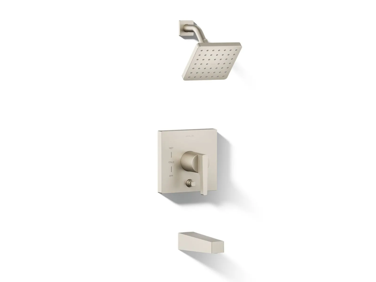 Rite-Temp® bath and shower trim kit with push-button diverter, 2.5 gpm^Kohler Hot