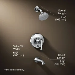Rite-Temp® bath and shower trim kit with push-button diverter, 1.5 gpm^Kohler Outlet