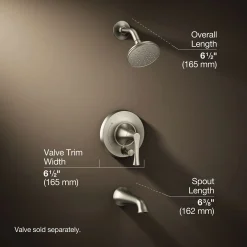 Rite-Temp® bath and shower trim kit with push-button diverter, 1.5 gpm^Kohler Outlet