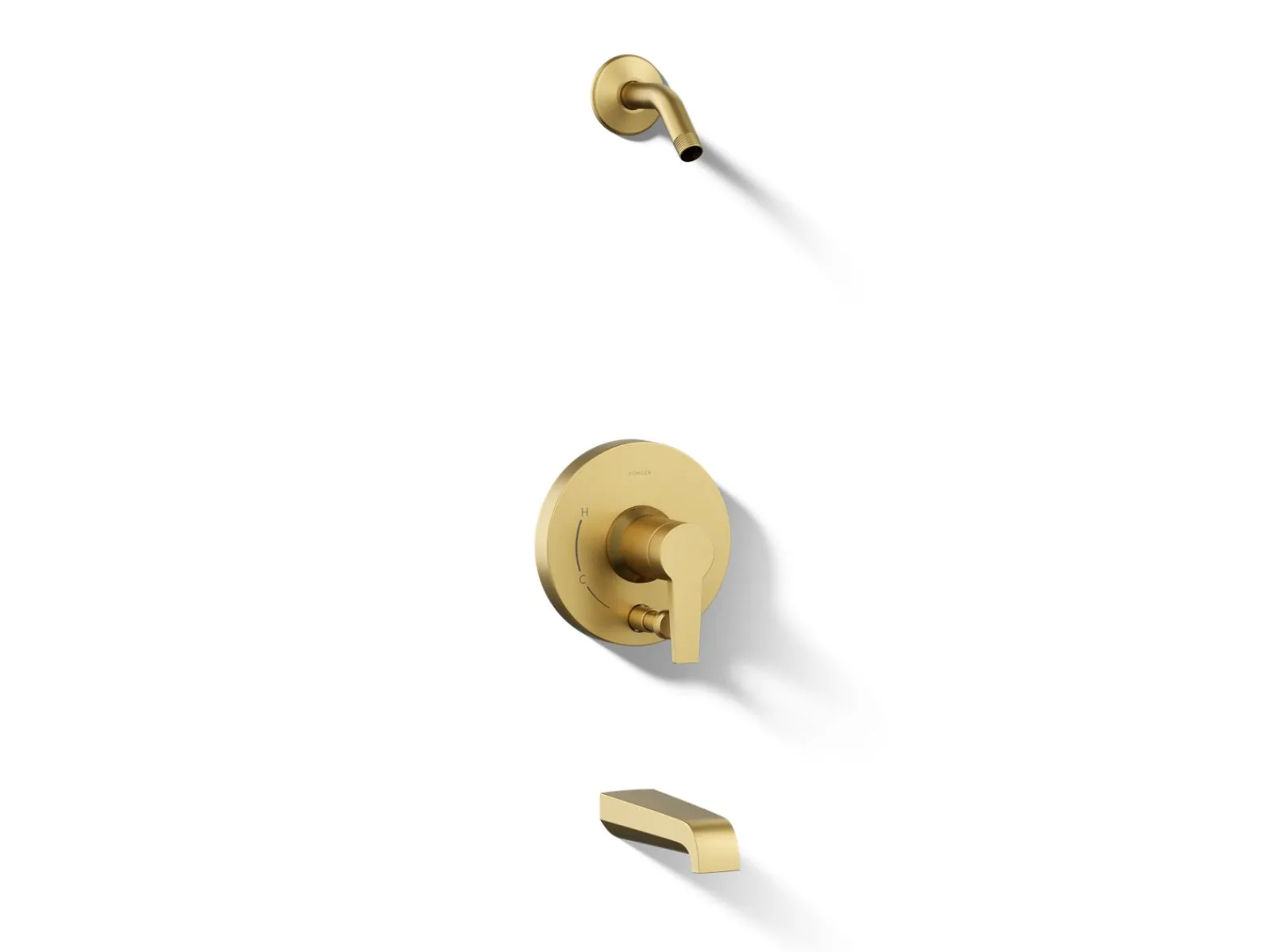 Rite-Temp® bath and shower trim kit with push-button diverter, without showerhead^Kohler New