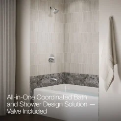 Rite-Temp® bath and shower trim kit with push-button diverter, without showerhead^Kohler New