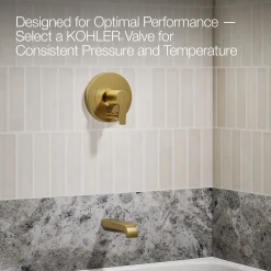 Rite-Temp® bath and shower trim kit with push-button diverter, without showerhead^Kohler New