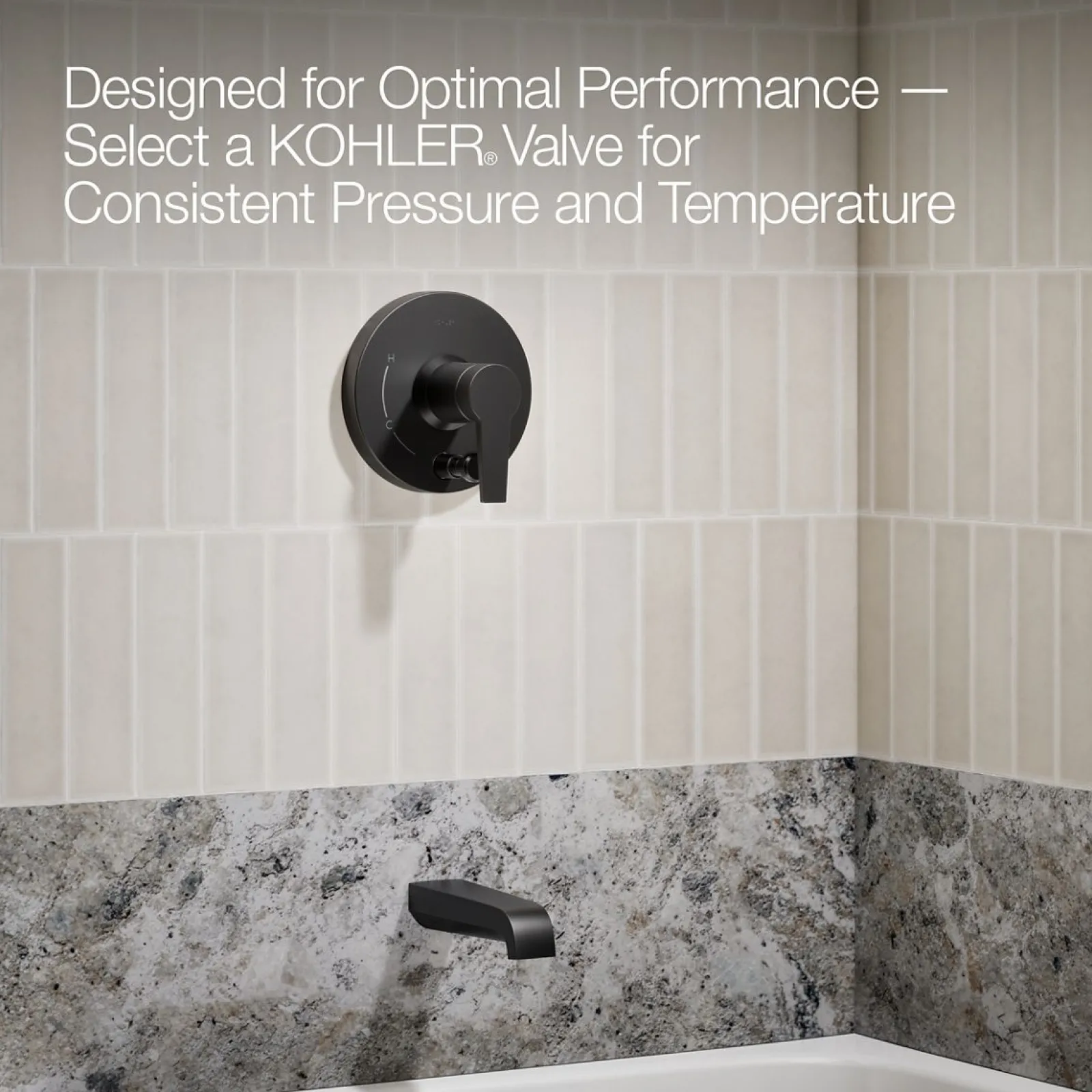 Rite-Temp® bath and shower trim kit with push-button diverter, without showerhead^Kohler New