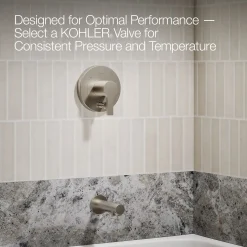 Rite-Temp® bath and shower trim kit with push-button diverter, 1.5 gpm^Kohler Hot