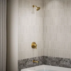 Rite-Temp® bath and shower trim kit with push-button diverter, 1.5 gpm^Kohler Hot