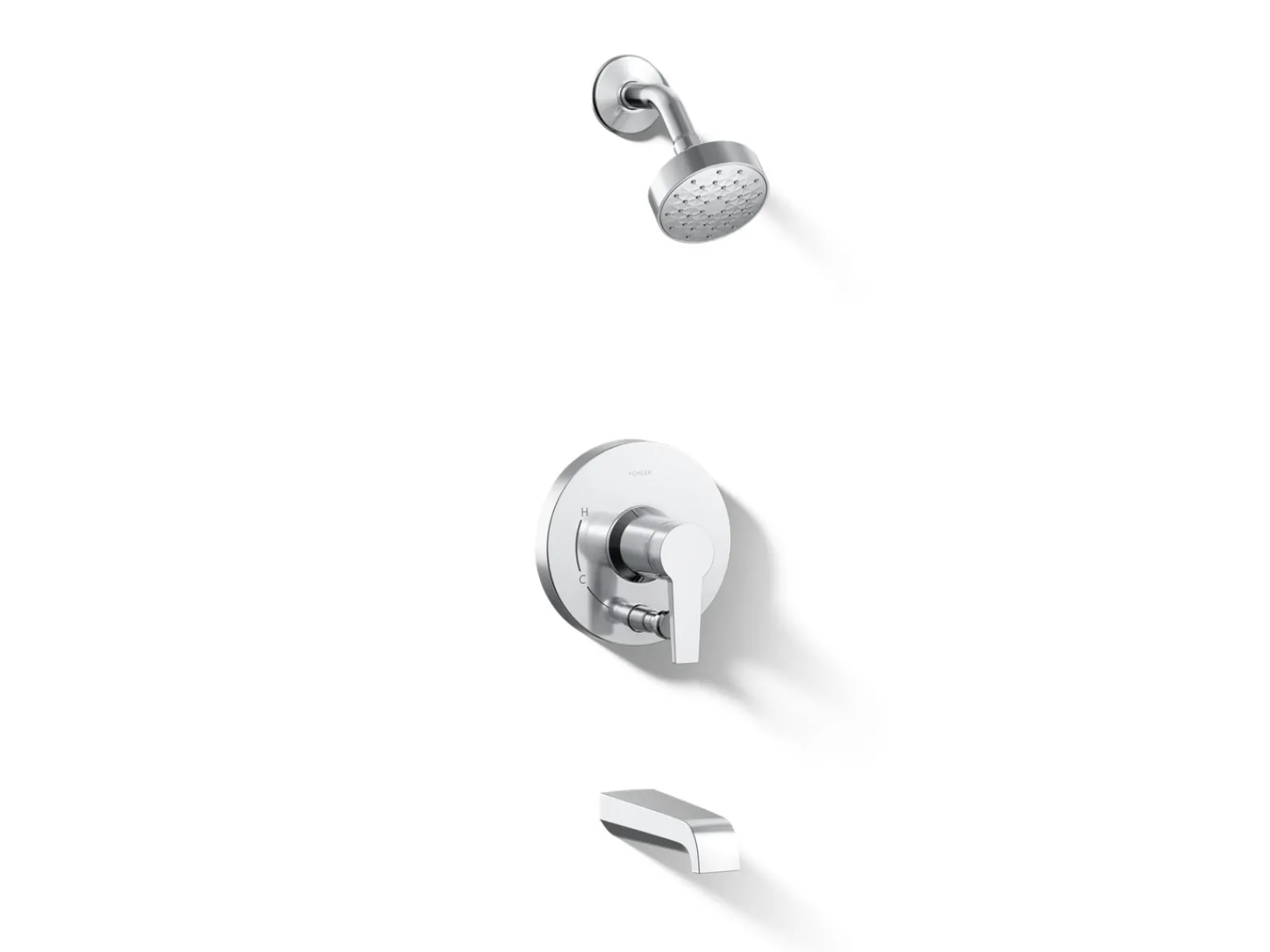 Rite-Temp® bath and shower trim kit with push-button diverter and lever handle, 2.5 gpm^Kohler Best