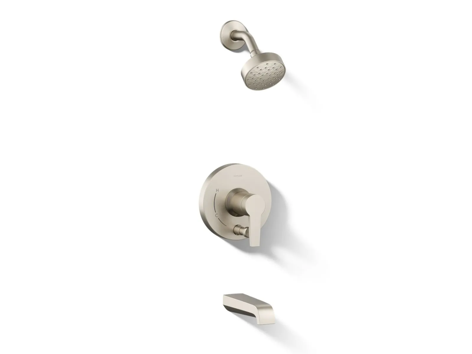 Rite-Temp® bath and shower trim kit with push-button diverter and lever handle, 2.5 gpm^Kohler Best