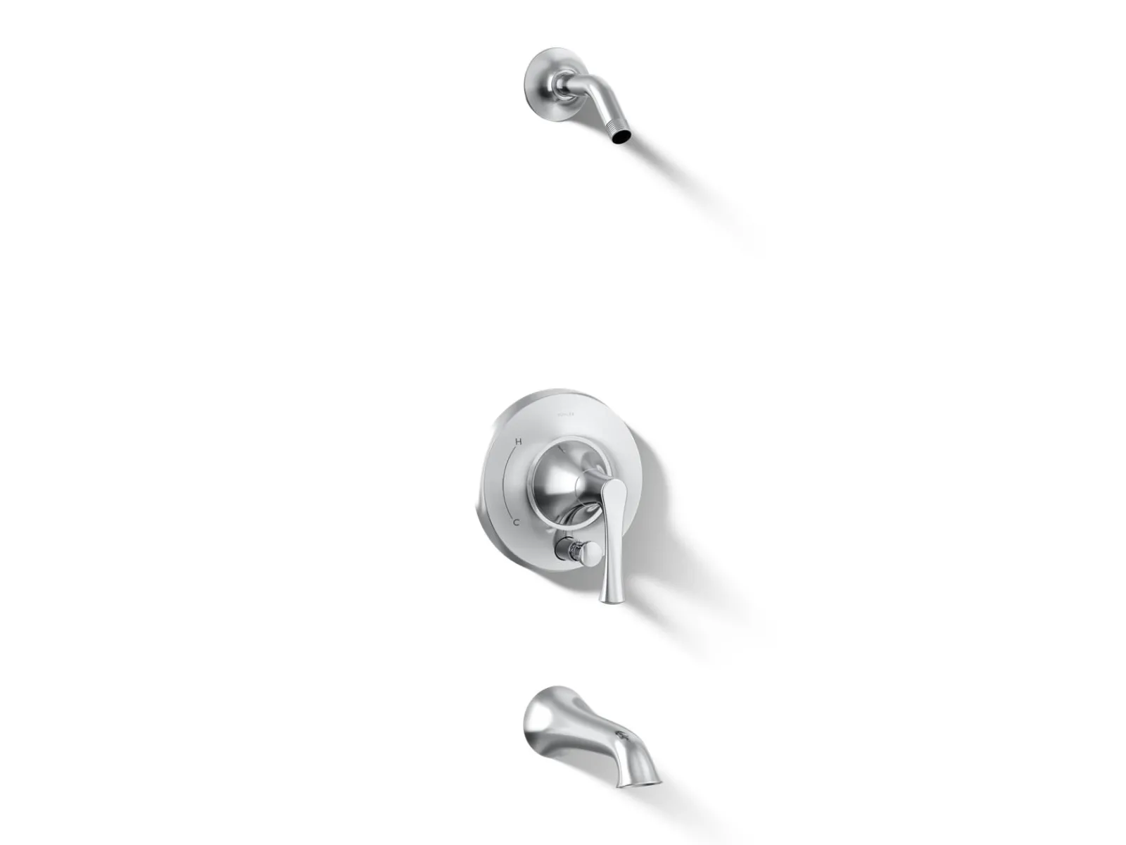 Rite-Temp® bath and shower trim kit with push-button diverter, without showerhead^Kohler Clearance