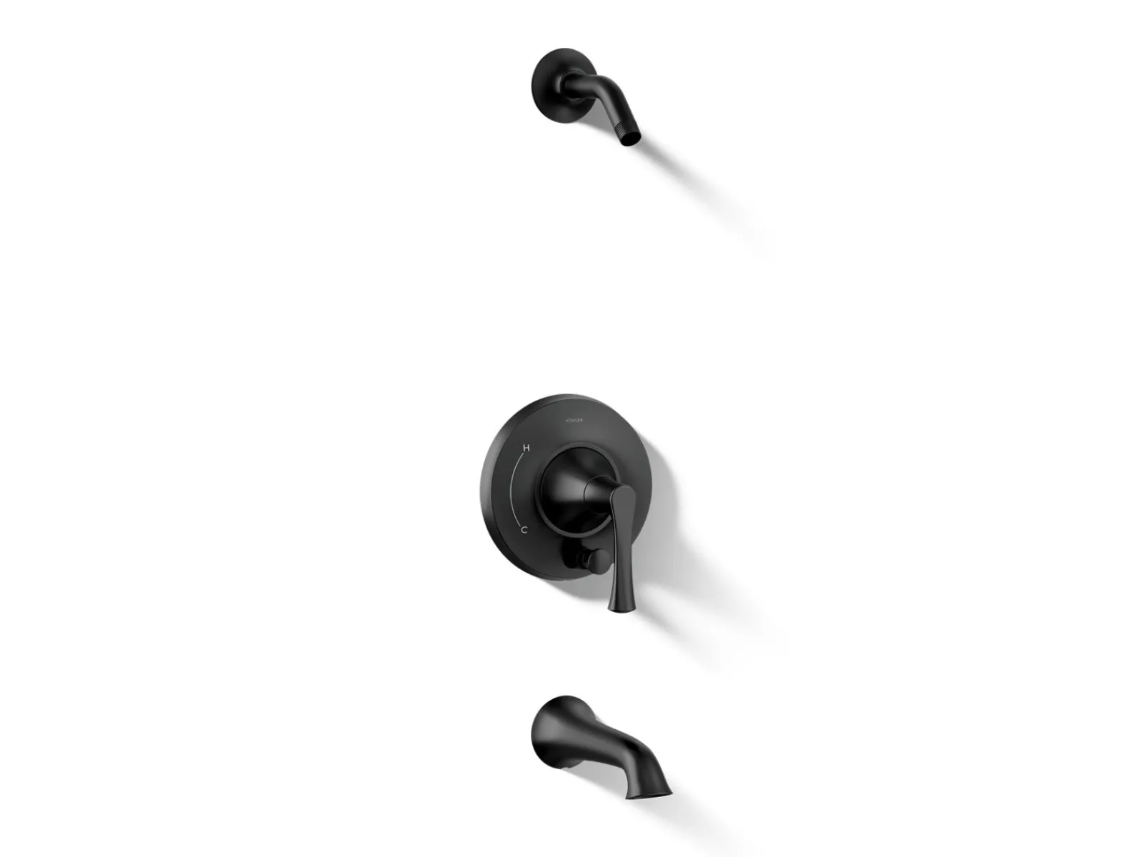 Rite-Temp® bath and shower trim kit with push-button diverter, without showerhead^Kohler Clearance