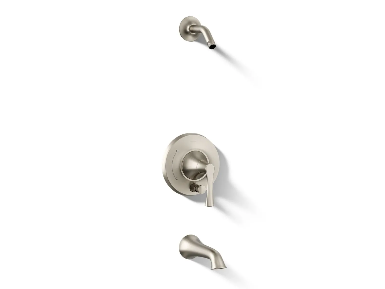 Rite-Temp® bath and shower trim kit with push-button diverter, without showerhead^Kohler Clearance