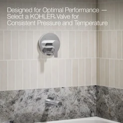 Rite-Temp® bath and shower trim kit with push-button diverter, without showerhead^Kohler