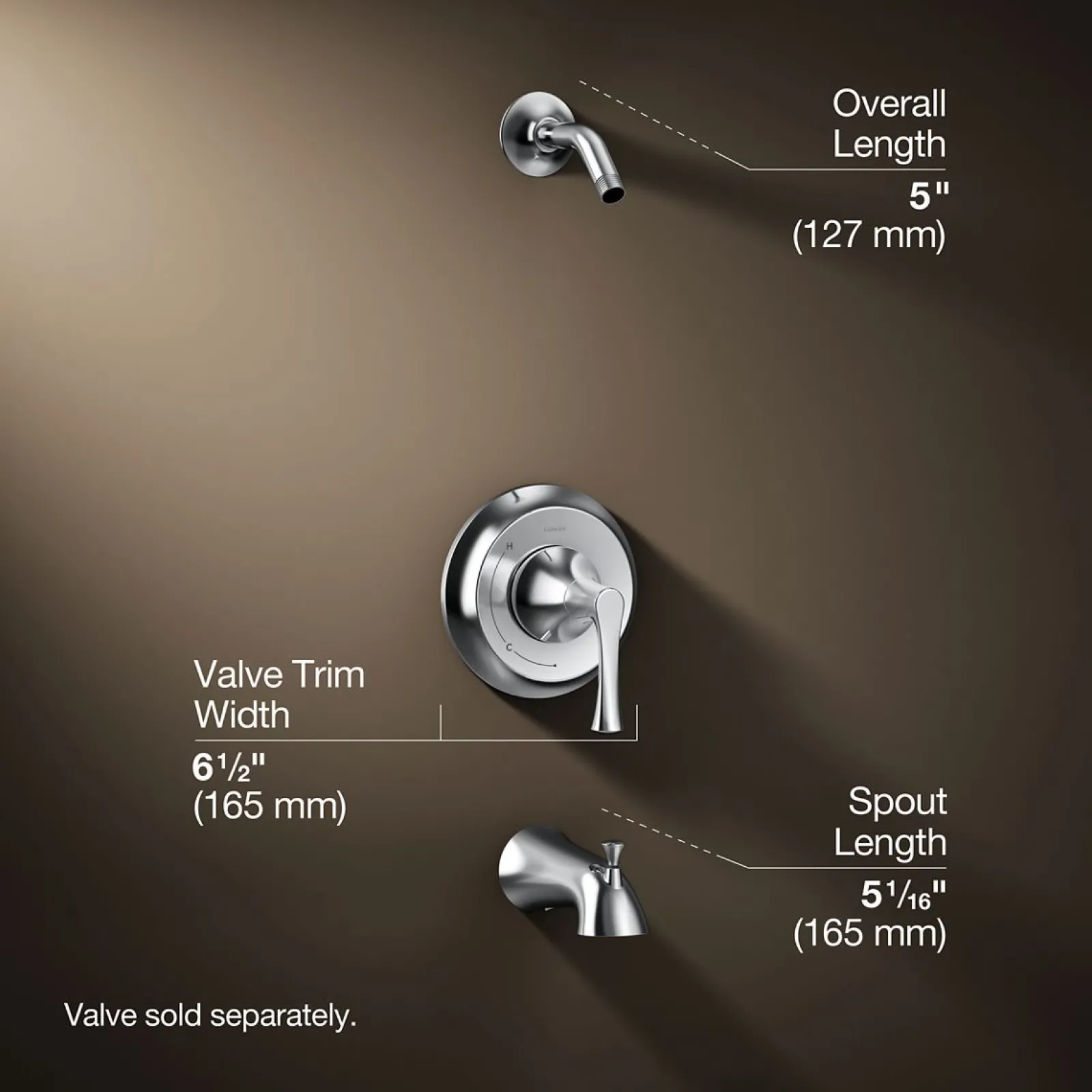 Rite-Temp® bath and shower trim kit, without showerhead^Kohler Hot