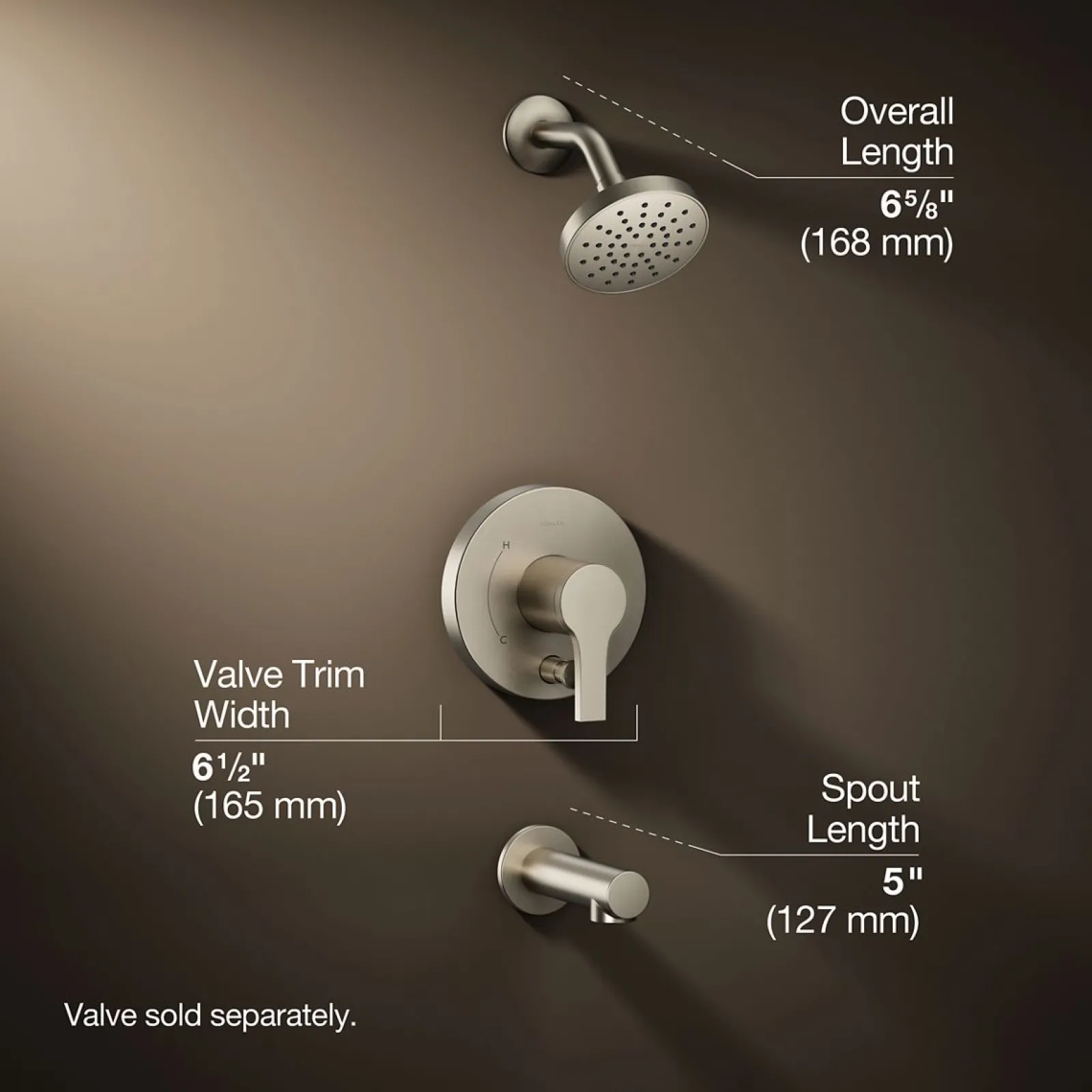 Rite-Temp® bath and shower trim kit with push-button diverter, 1.75 gpm^Kohler Online