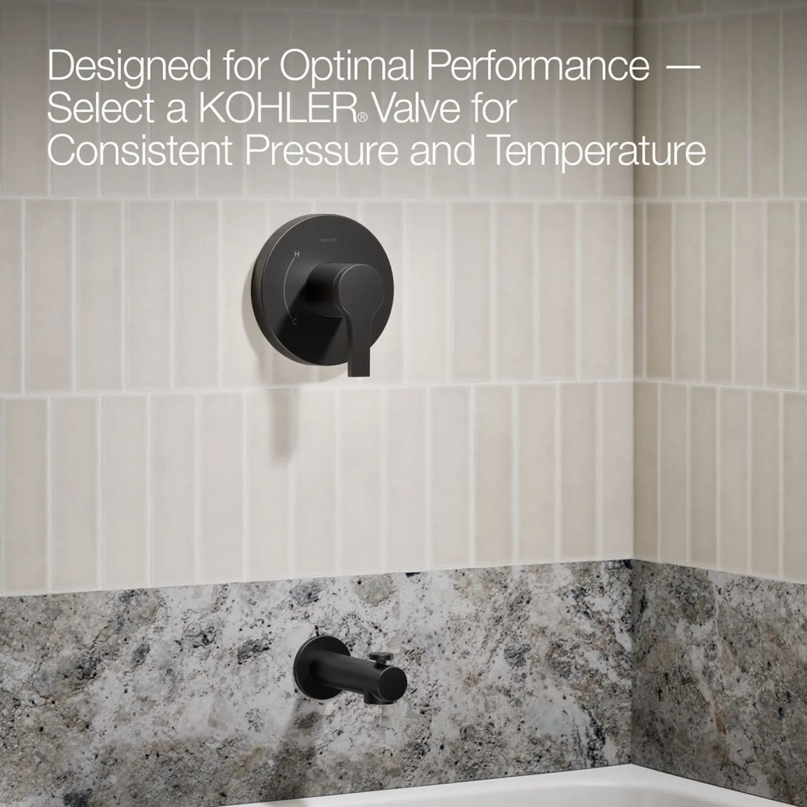 Rite-Temp® bath and shower trim kit, without showerhead^Kohler