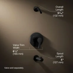Rite-Temp® bath and shower trim kit, without showerhead^Kohler