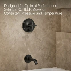 Rite-Temp® bath and shower trim kit with push-button diverter and cross handle, 1.75 gpm^Kohler Outlet