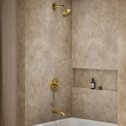 Rite-Temp® bath and shower trim kit with push-button diverter and cross handle, 1.75 gpm^Kohler Outlet