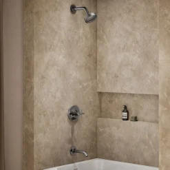 Rite-Temp® bath and shower trim kit with push-button diverter and cross handle, 1.75 gpm^Kohler Outlet