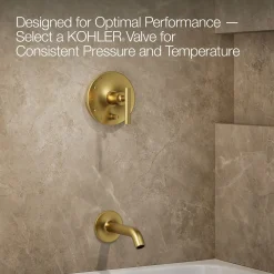 Rite-Temp® bath and shower trim kit with push-button diverter and lever handle, 1.75 gpm^Kohler Best