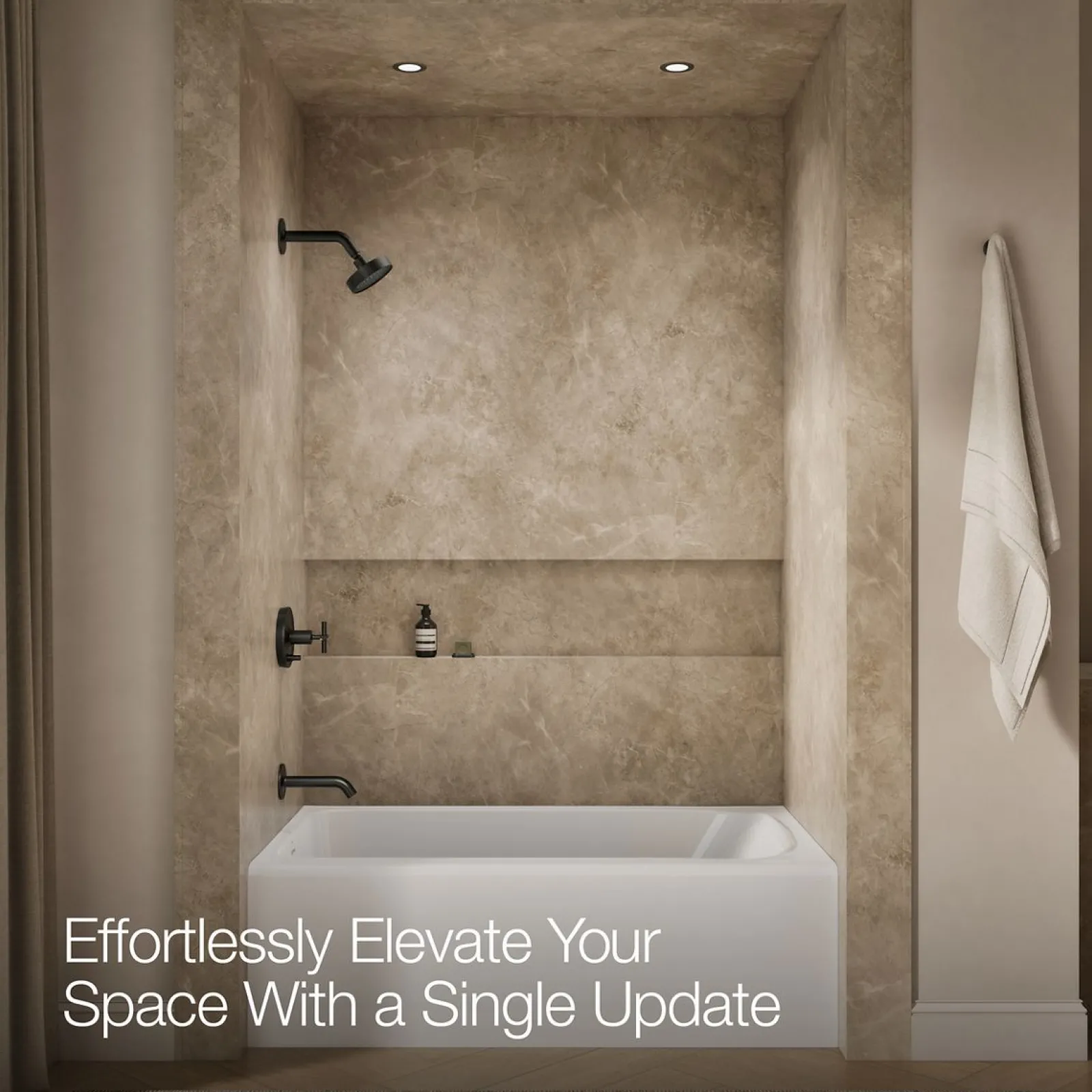 Rite-Temp® bath and shower trim kit with push-button diverter and cross handle, 2.5 gpm^Kohler Best