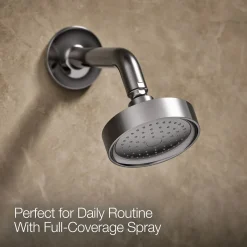 Rite-Temp® bath and shower trim kit with push-button diverter and cross handle, 2.5 gpm^Kohler Hot