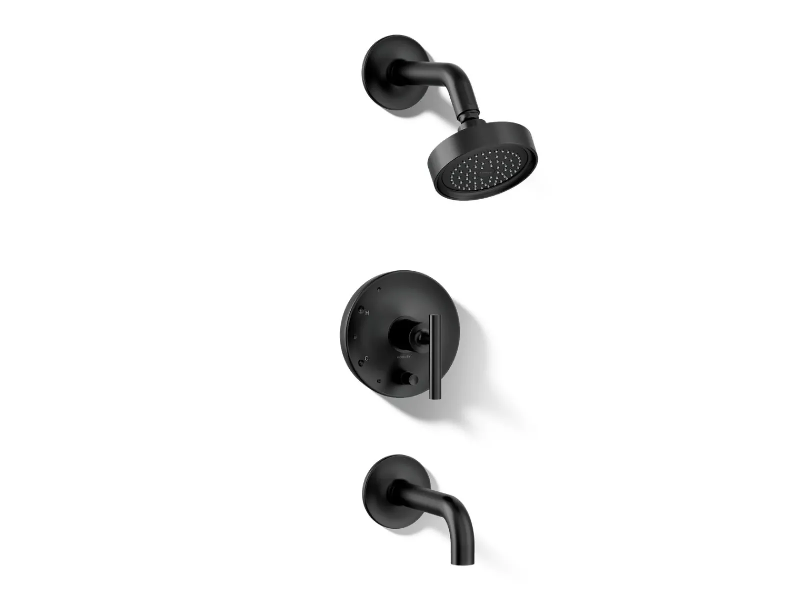 Rite-Temp® bath and shower trim kit with push-button diverter and lever handle, 2.5 gpm^Kohler Best