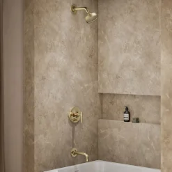Rite-Temp® bath and shower trim kit with push-button diverter and lever handle, 2.5 gpm^Kohler Best
