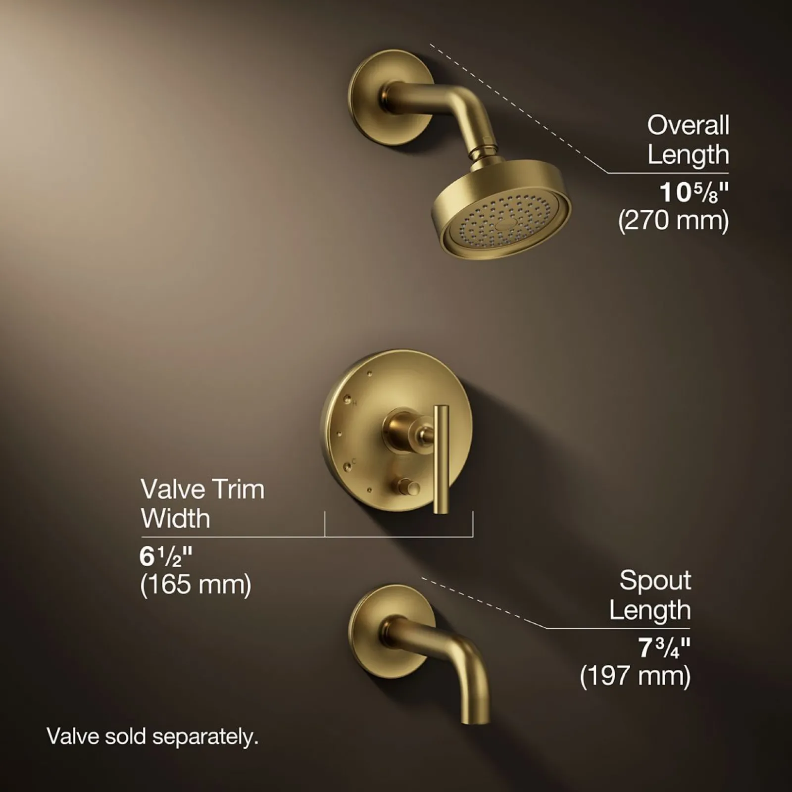 Rite-Temp® bath and shower trim kit with push-button diverter and lever handle, 2.5 gpm^Kohler Best
