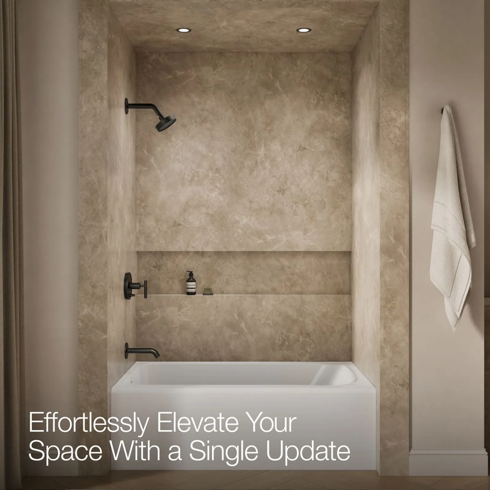 Rite-Temp® bath and shower trim kit with push-button diverter and lever handle, 2.5 gpm^Kohler Best