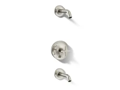 Rite-Temp® bath and shower trim kit with push-button diverter and cross handle, without showerhead^Kohler Clearance