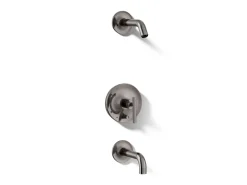 Rite-Temp® bath and shower trim kit with push-button diverter and lever handle, without showerhead^Kohler Hot