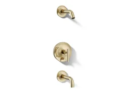 Rite-Temp® bath and shower trim kit with push-button diverter and lever handle, without showerhead^Kohler Hot