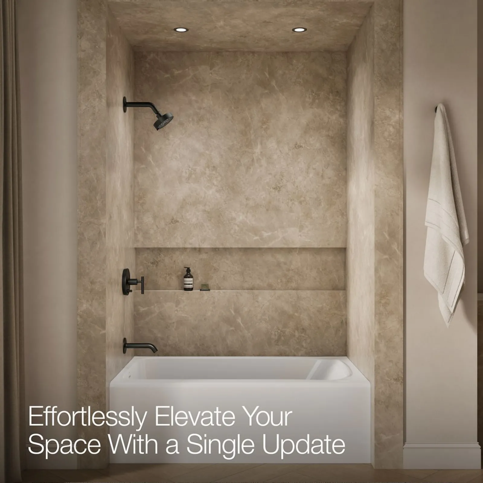 Rite-Temp® bath and shower trim kit with push-button diverter and lever handle, without showerhead^Kohler Online