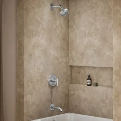 Rite-Temp® bath and shower trim kit with push-button diverter and lever handle, without showerhead^Kohler Online