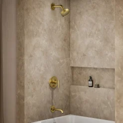 Rite-Temp® bath and shower trim kit with push-button diverter and lever handle, without showerhead^Kohler Online