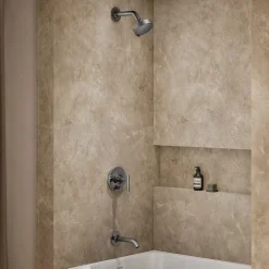 Rite-Temp® bath and shower trim kit with push-button diverter and lever handle, without showerhead^Kohler Online
