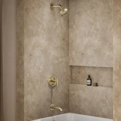 Rite-Temp® bath and shower trim kit with push-button diverter and lever handle, without showerhead^Kohler Online