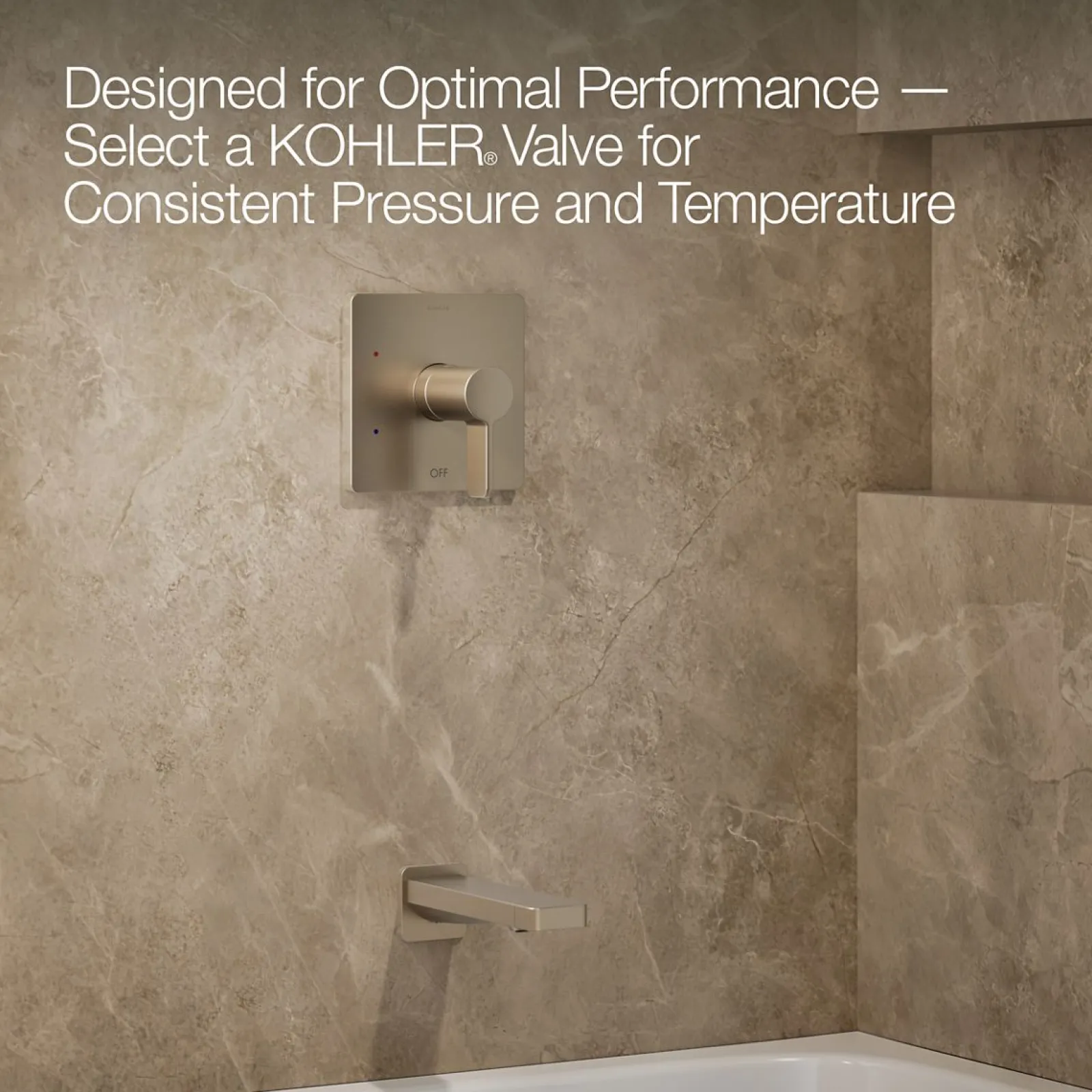 Rite-Temp® bath and shower trim kit, 1.75 gpm^Kohler Hot