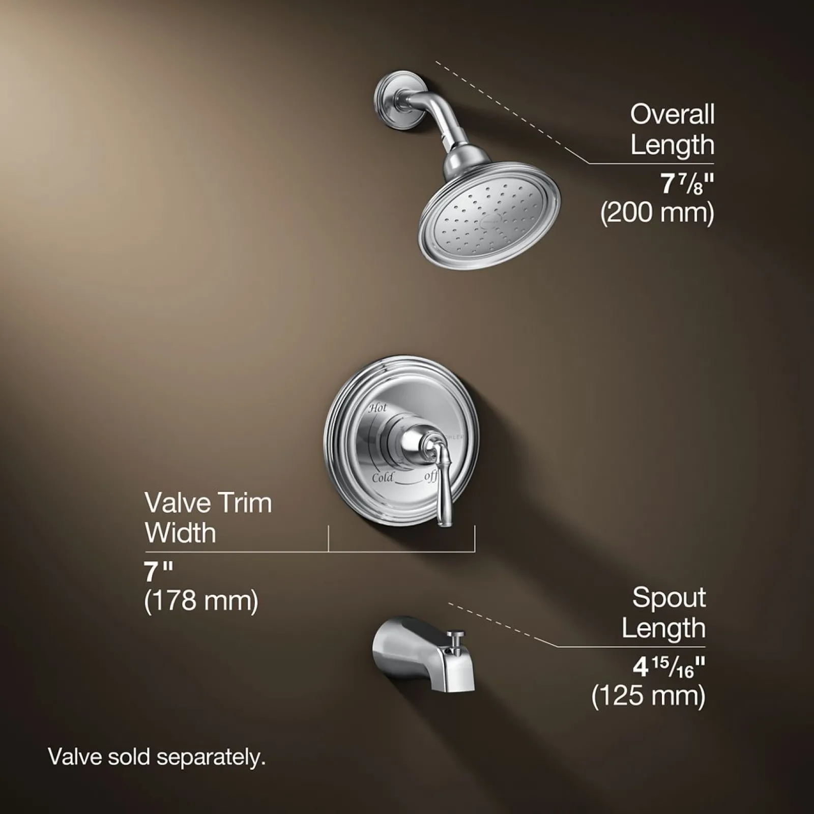 Rite-Temp® bath and shower trim kit, 1.75 gpm, NPT spout^Kohler Clearance