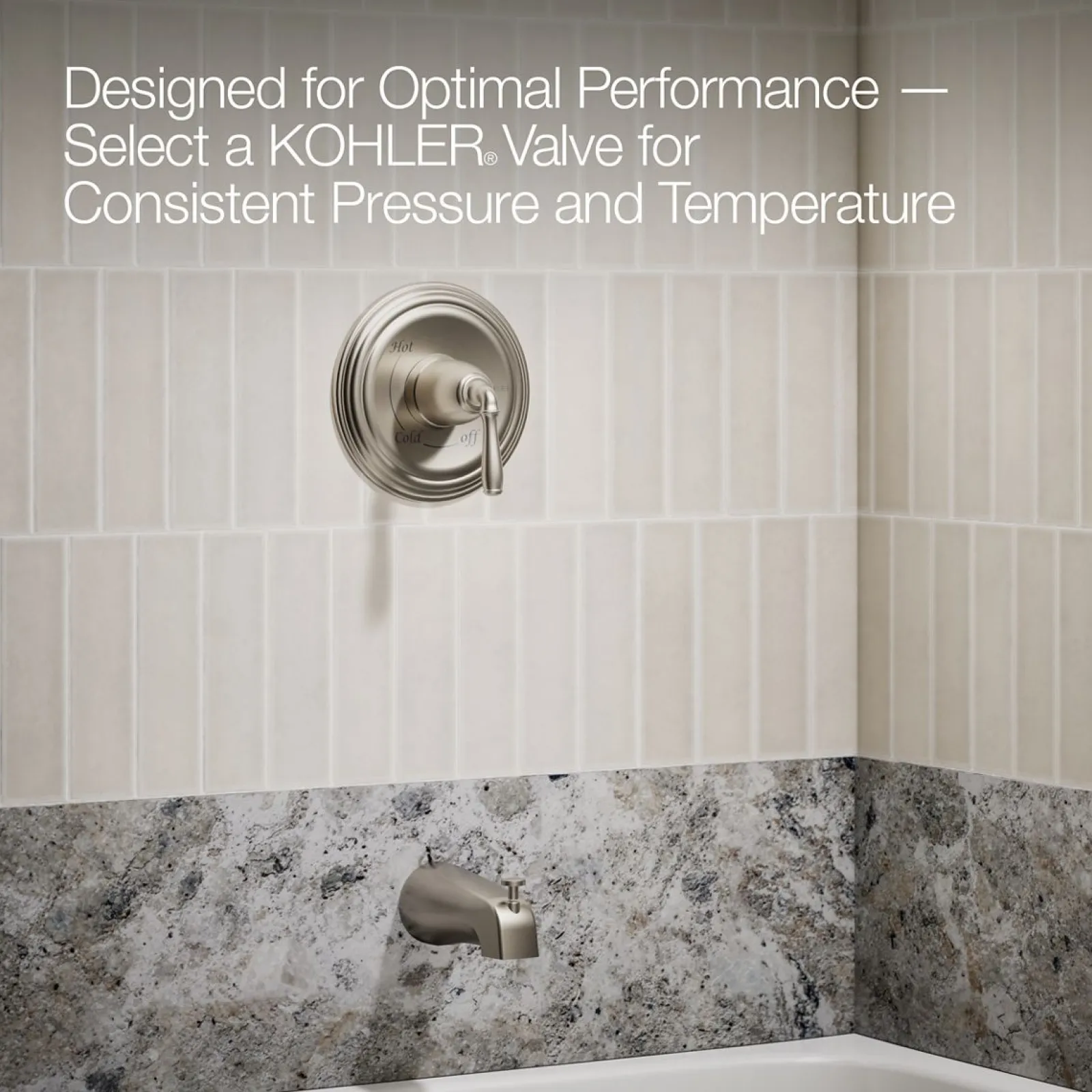 Rite-Temp® bath and shower trim kit, 1.75 gpm, NPT spout^Kohler Clearance