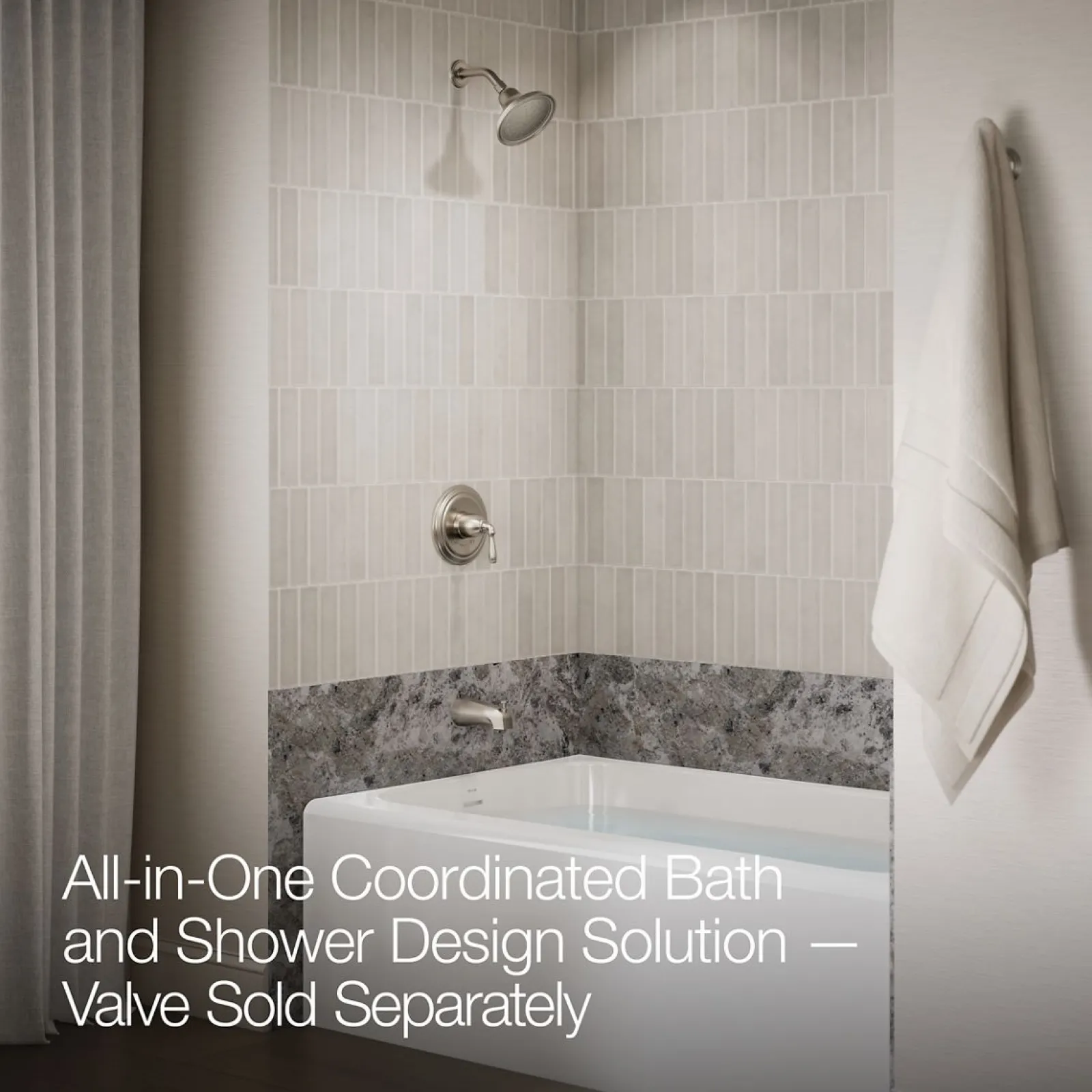 Rite-Temp® bath and shower trim kit, 1.75 gpm, slip-fit spout^Kohler Hot