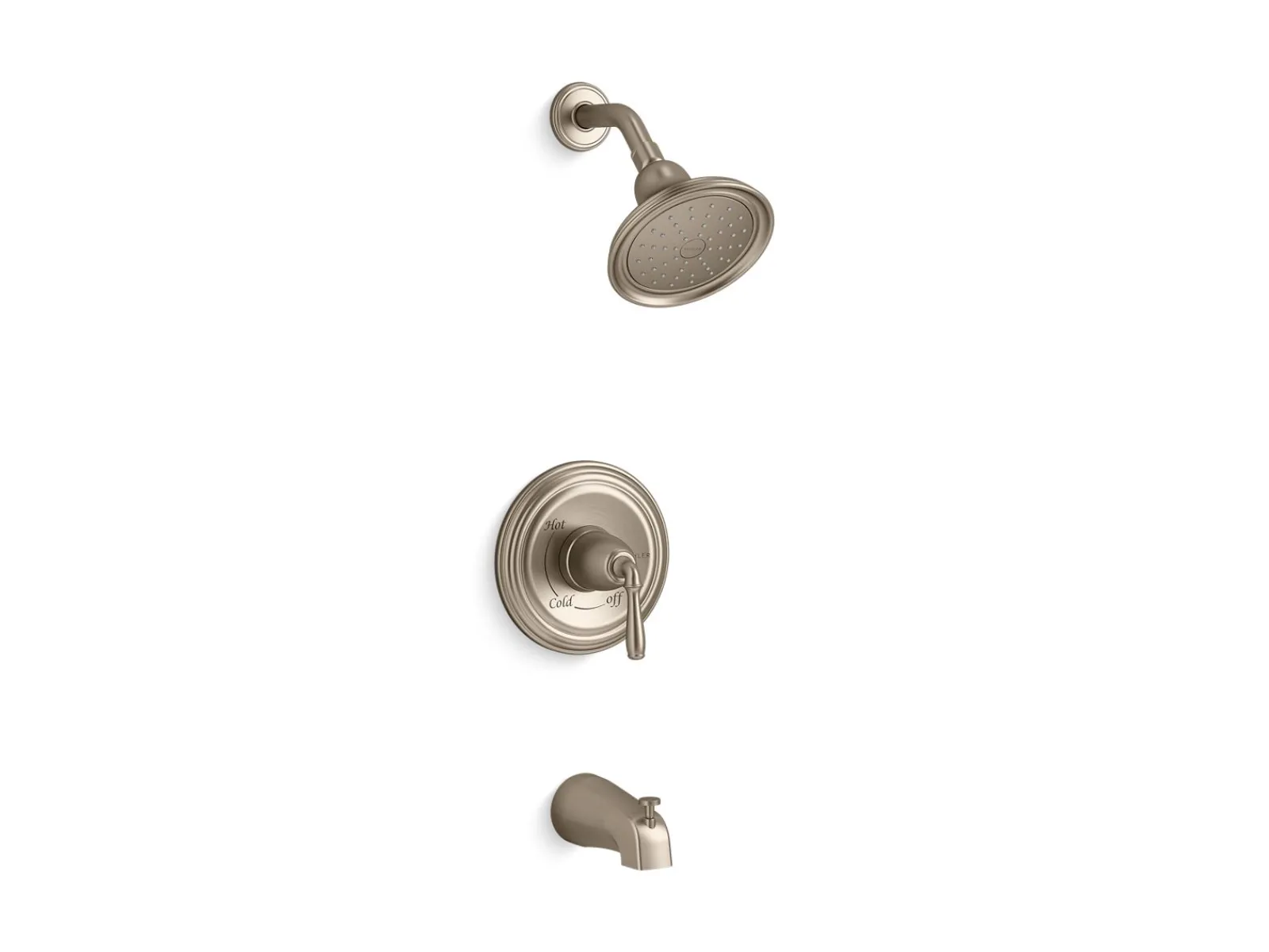 Rite-Temp® bath and shower trim kit, 1.75 gpm, slip-fit spout^Kohler Hot