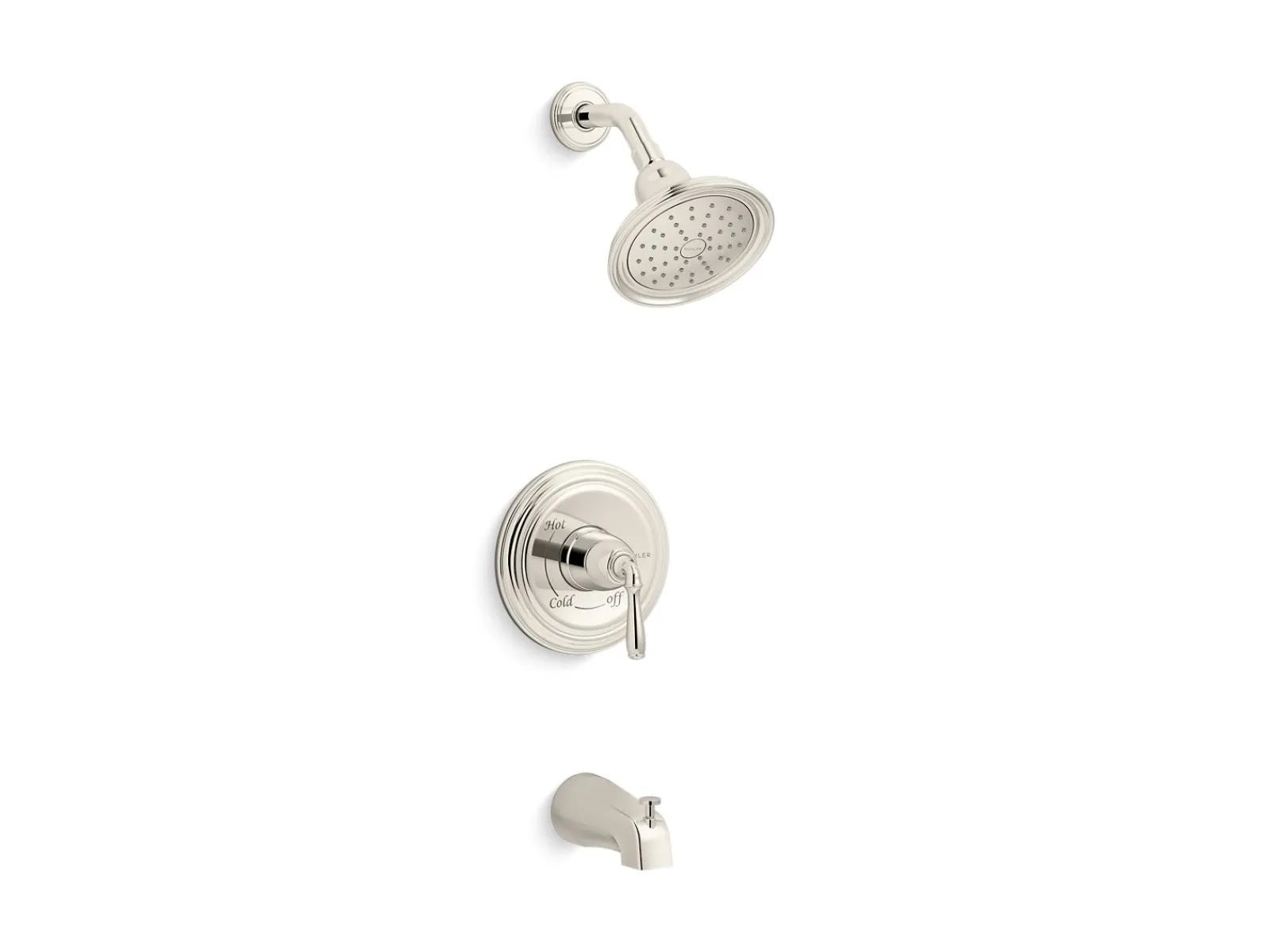 Rite-Temp® bath and shower trim kit, 1.75 gpm, slip-fit spout^Kohler Hot