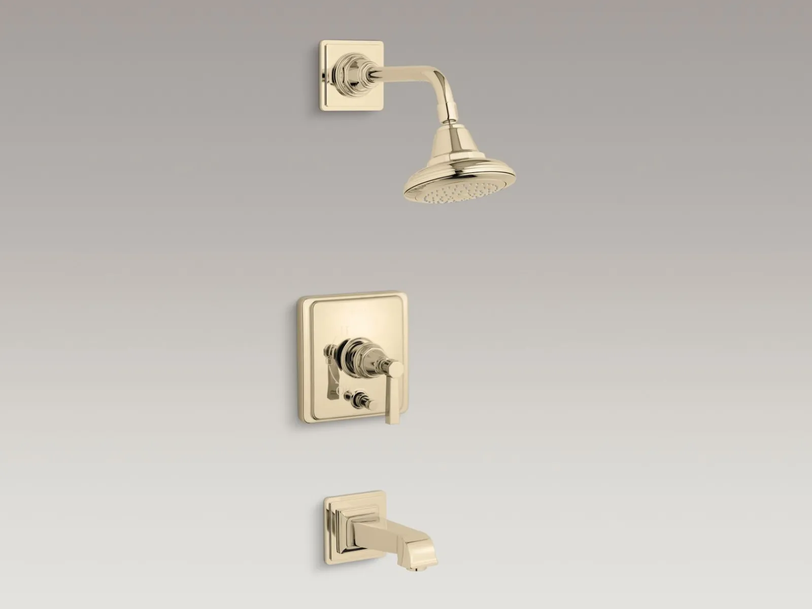 Rite-Temp® bath and shower trim kit with push-button diverter and lever handle, 2.5 gpm^Kohler Outlet