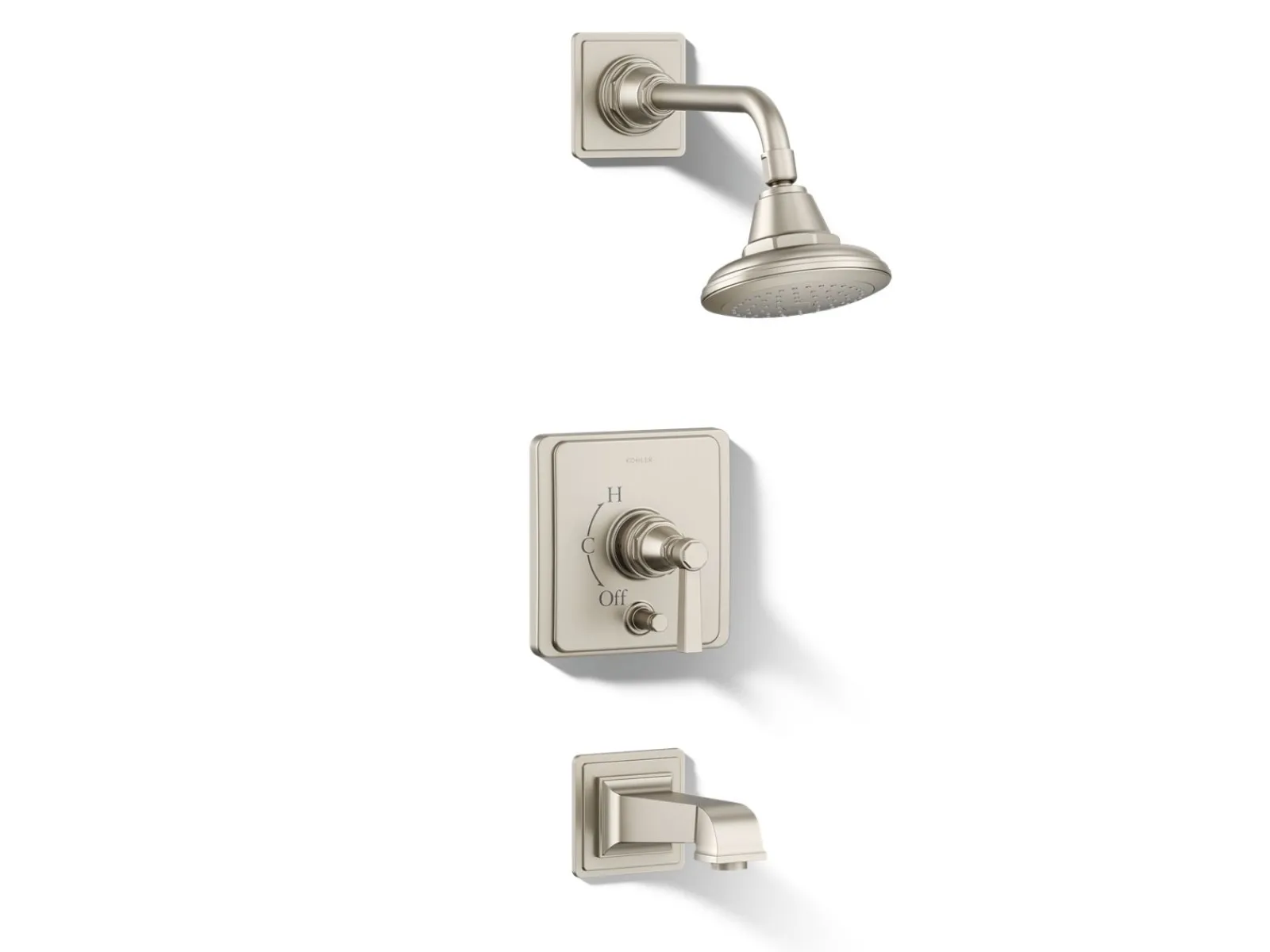 Rite-Temp® bath and shower trim kit with push-button diverter and lever handle, 2.5 gpm^Kohler Outlet