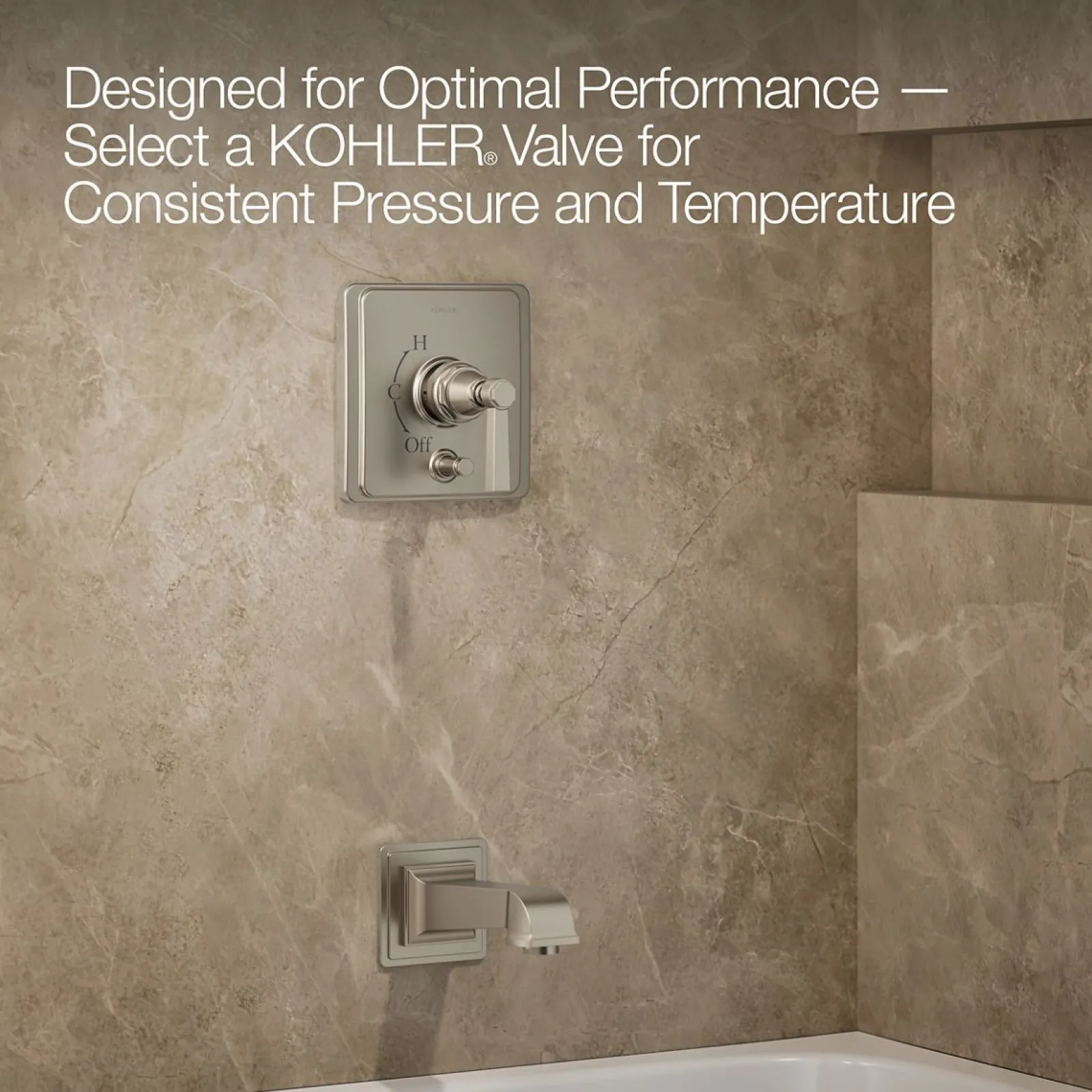 Rite-Temp® bath and shower trim kit with push-button diverter and lever handle, 2.5 gpm^Kohler Outlet