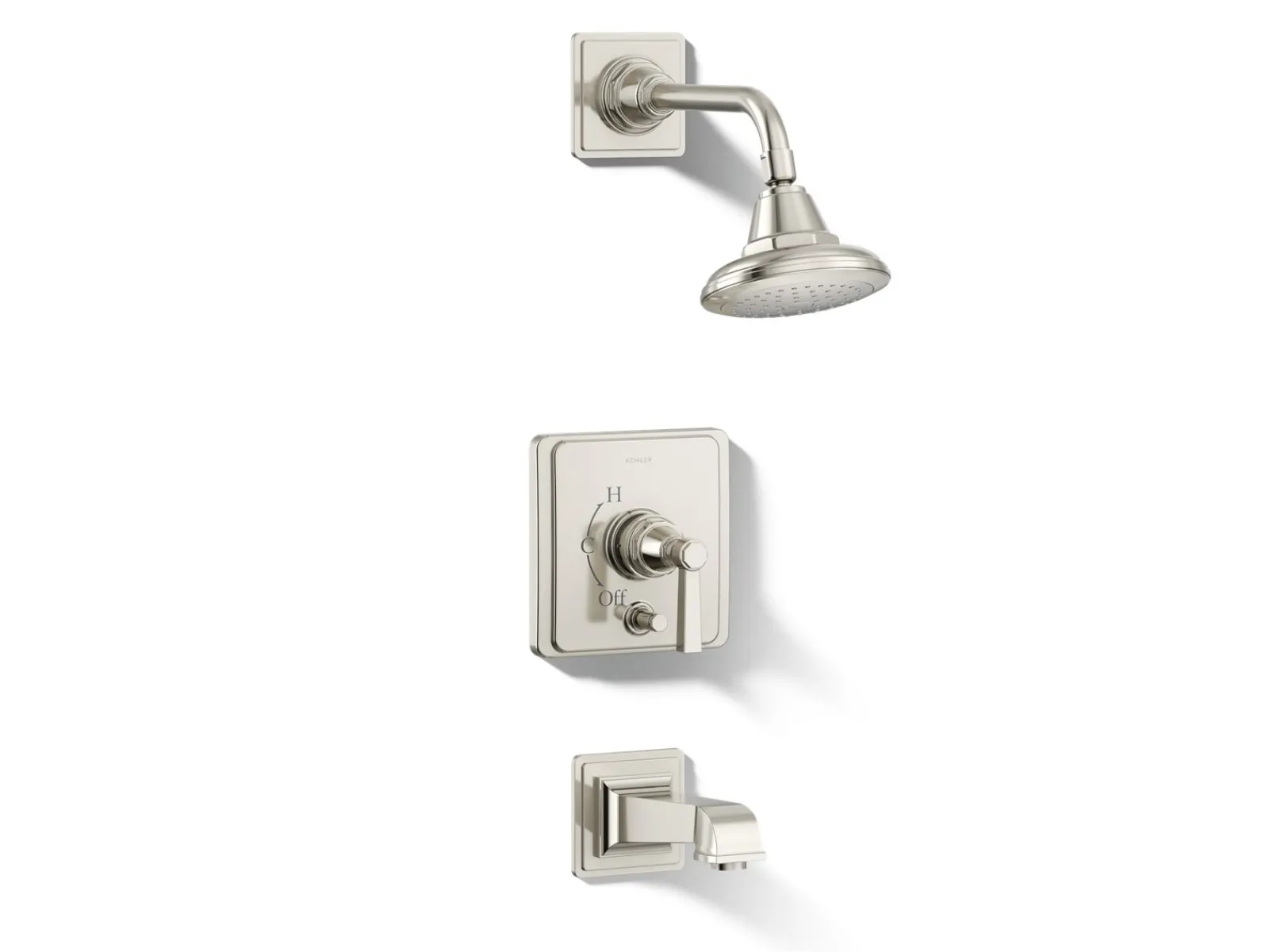 Rite-Temp® bath and shower trim kit with push-button diverter and lever handle, 2.5 gpm^Kohler Outlet